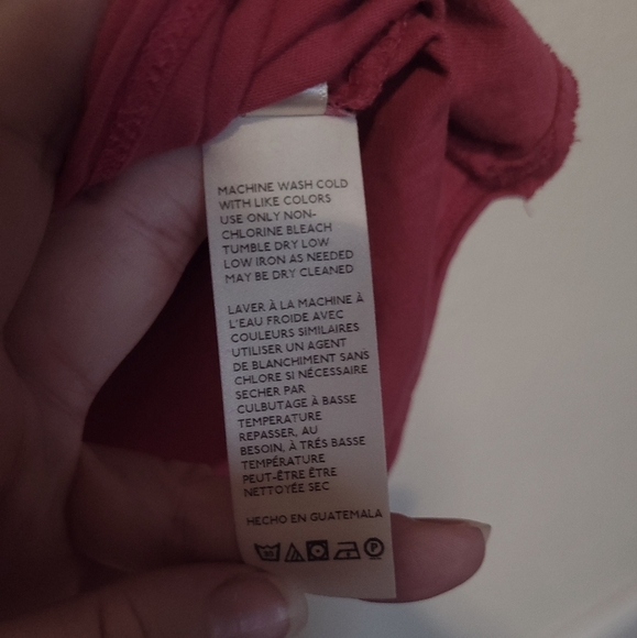 We The Free Pink Blouse with Relaxed Fit Raw Edges Size Medium - Picture 5 of 11